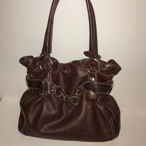 Brown leather Hobo Shoulder Bag