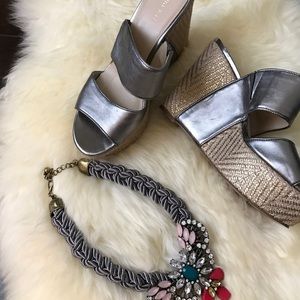 Nine West Metallic Wedges NWOT❗️SALE❗️