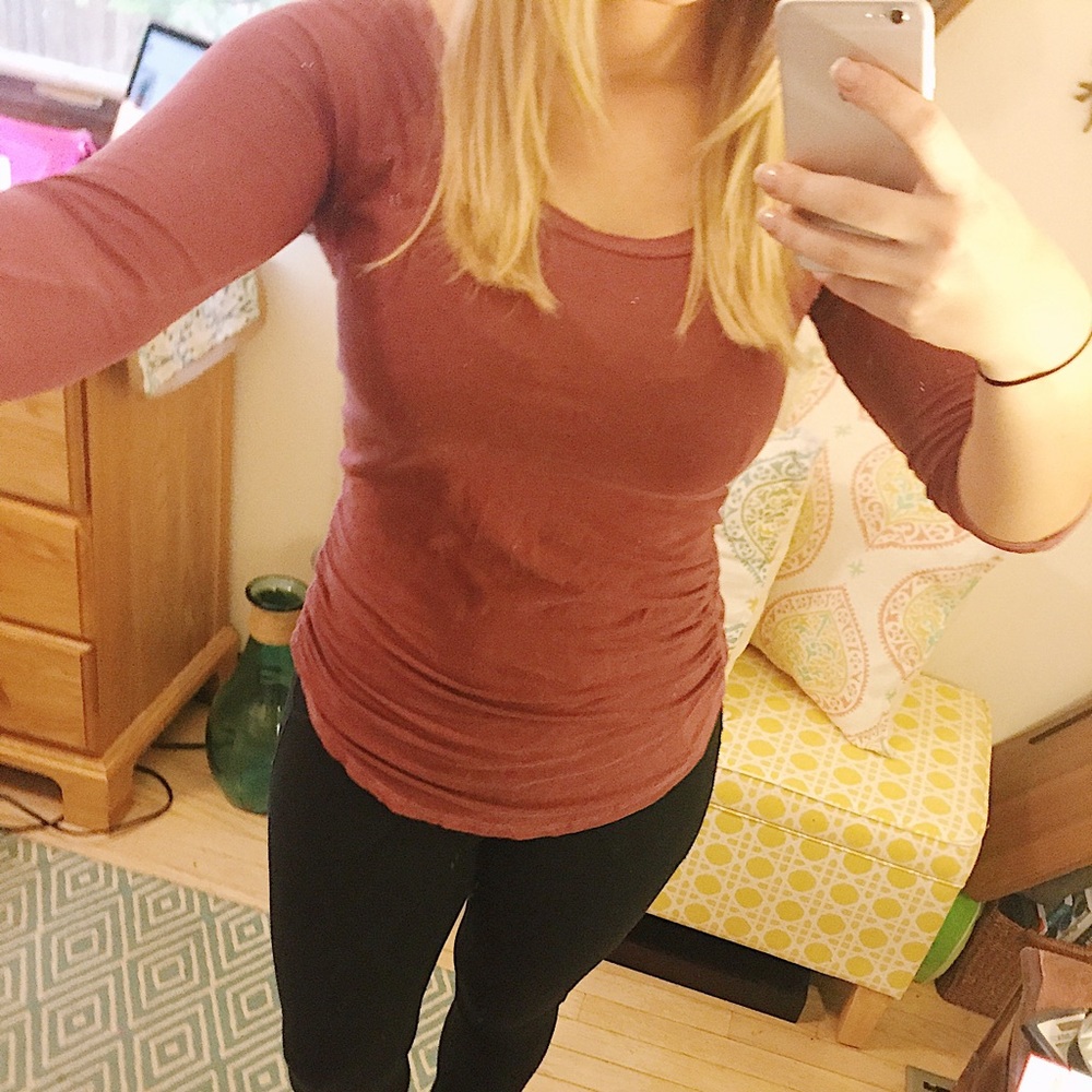 James Perse Basic Maroon / Burgundy top