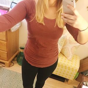 James Perse Basic Maroon / Burgundy top