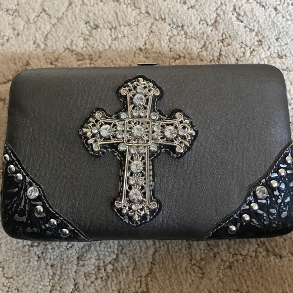 Frame Western Crystal Wallet - Picture 1 of 3