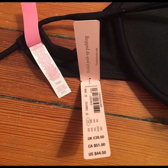 Victoria's secret the fabulous top 32c black NWT - Picture 3 of 4