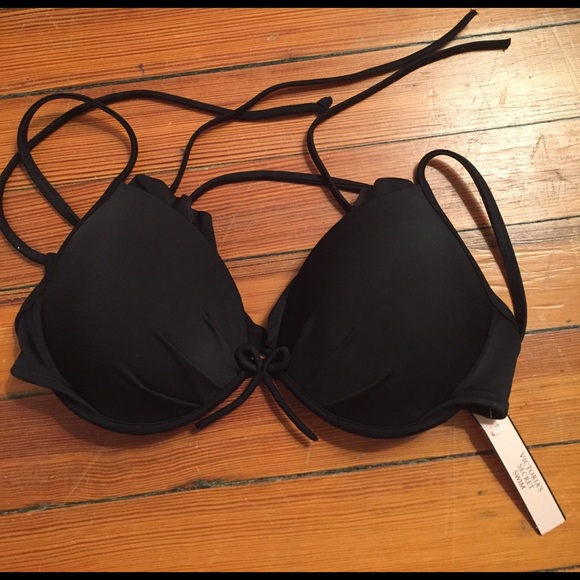 Victoria's secret the fabulous top 32c black NWT - Picture 4 of 4