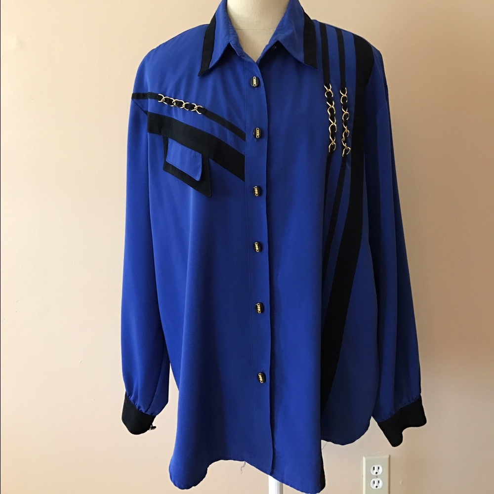 City Girl Sport Royal Blue/Black Chain Detail