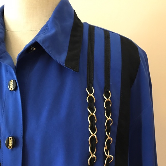 City Girl Sport Royal Blue/Black Chain Detail - Picture 2 of 10