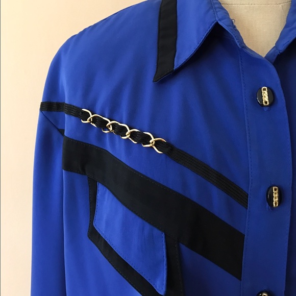 City Girl Sport Royal Blue/Black Chain Detail - Picture 3 of 10