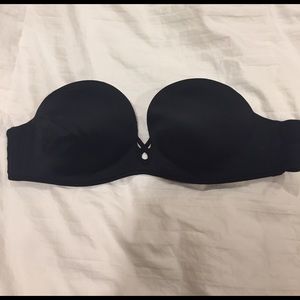 Black bombshell strapless bra