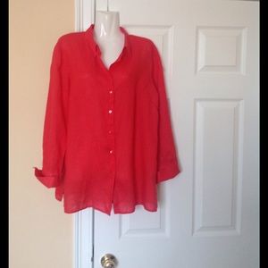 Ellen Tracy 100 percent linen  size L