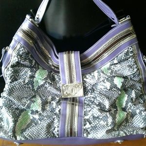 Purple multicolored snakeskin bag make an offer
