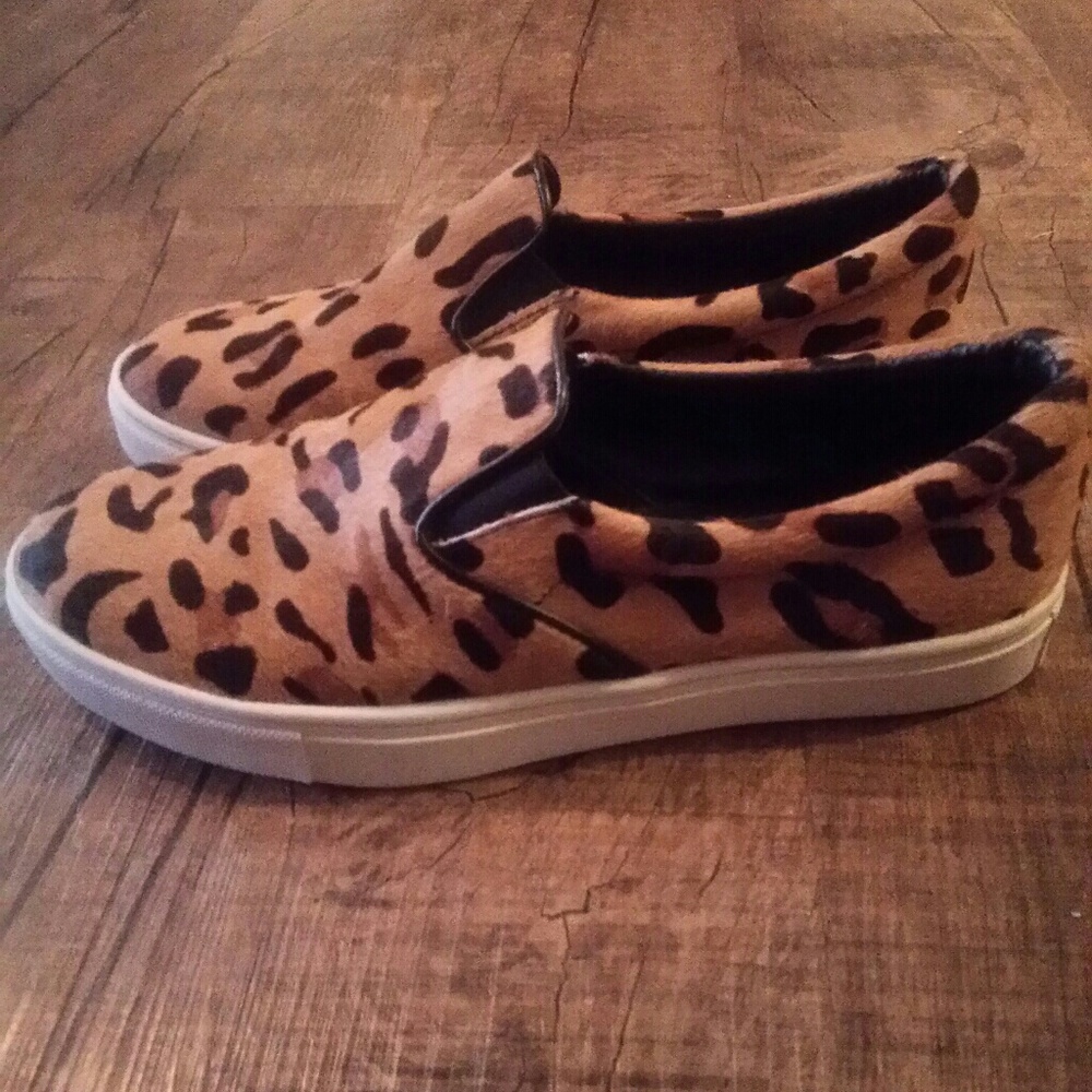 Steve Madden leopard slip on sneakers