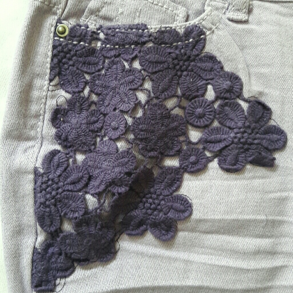 (SOLD)! ✔💜HOT KISS LAVENDER /PURPLE OMBRE JEANS - Picture 3 of 4