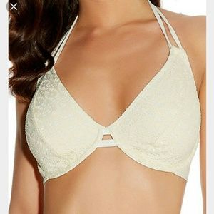 Cute cream bikini top