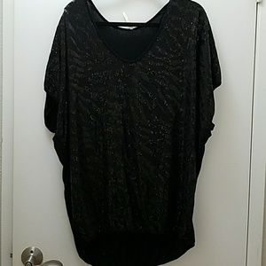 Black Zebra sequins top