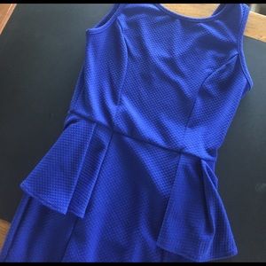 Navy blue peplum dress