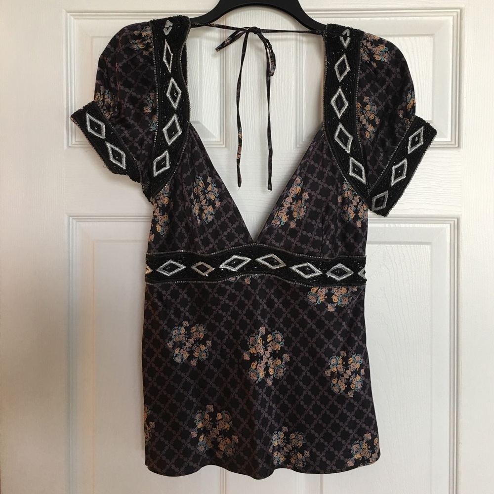 Silk beaded blouse