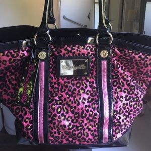 Betsey Johnson Pink Leopard Tote
