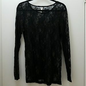 Black lace top
