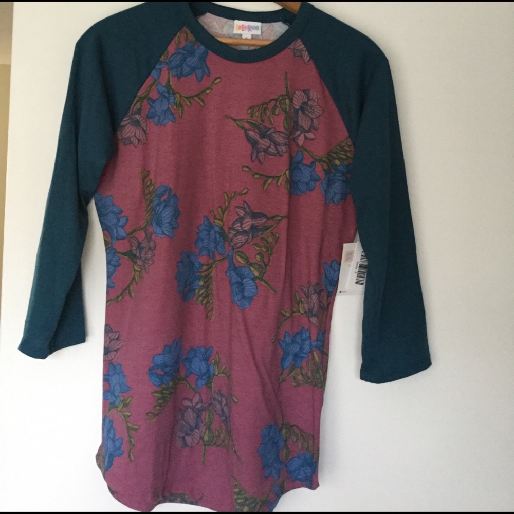 Lularoe S Small Randy Blue Floral - Picture 1 of 1
