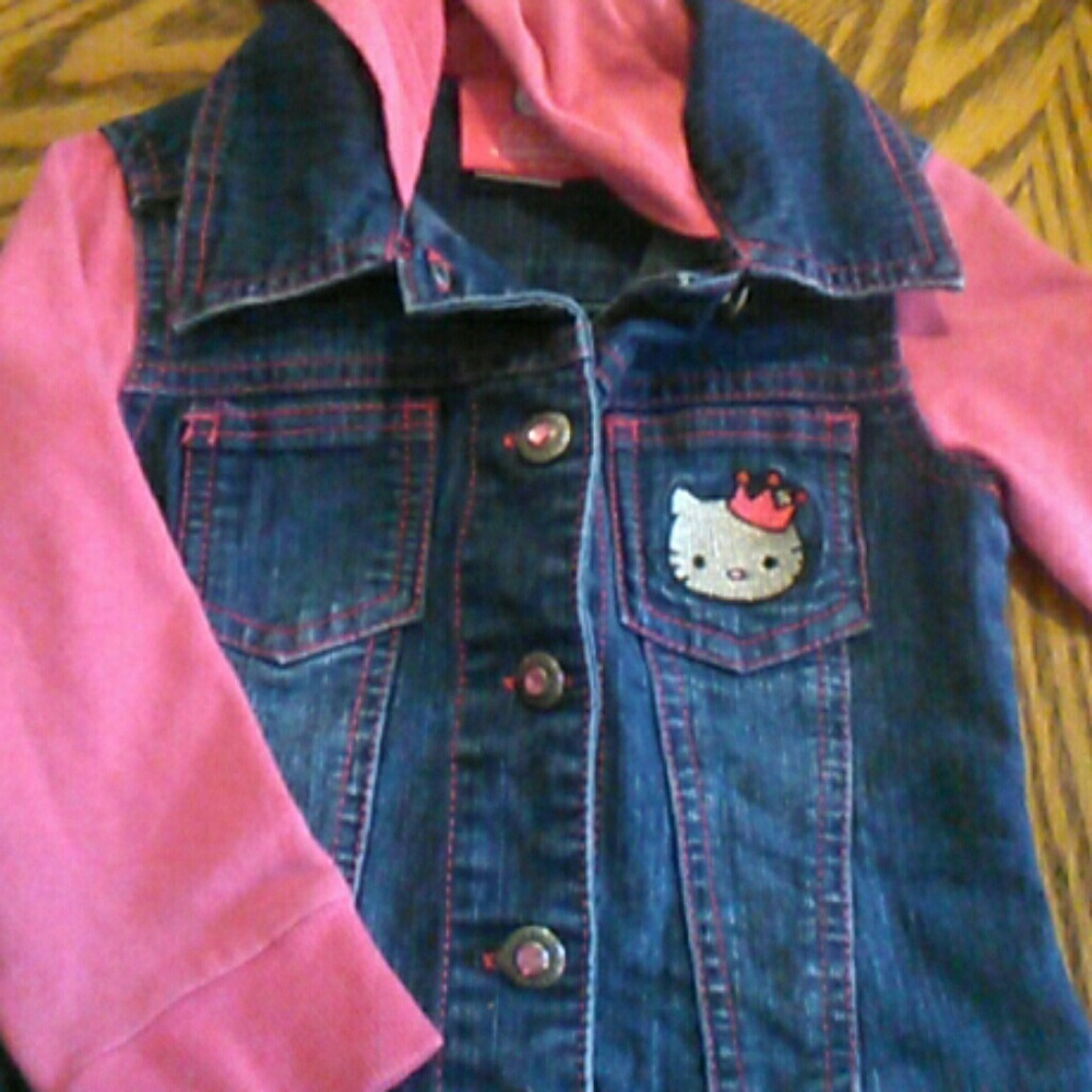 2t Hello kitty jean jacket