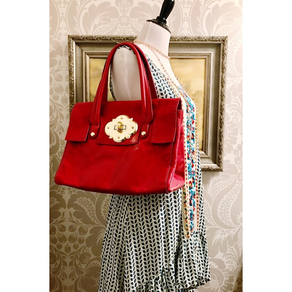 Cynthia Rowley Red genuine leather satchel