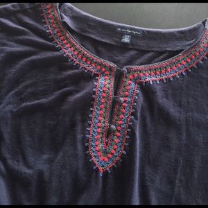 American Eagle Navy Blue Crop Top