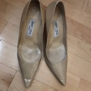 Nude Anouk Patent Leather Pump Jimmy Choo