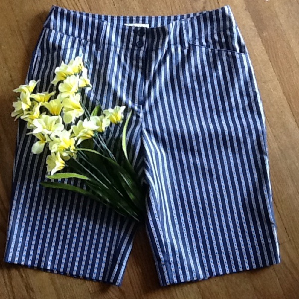 ✨Jones New York Sport Pinstriped Shorts✨NWOT✨