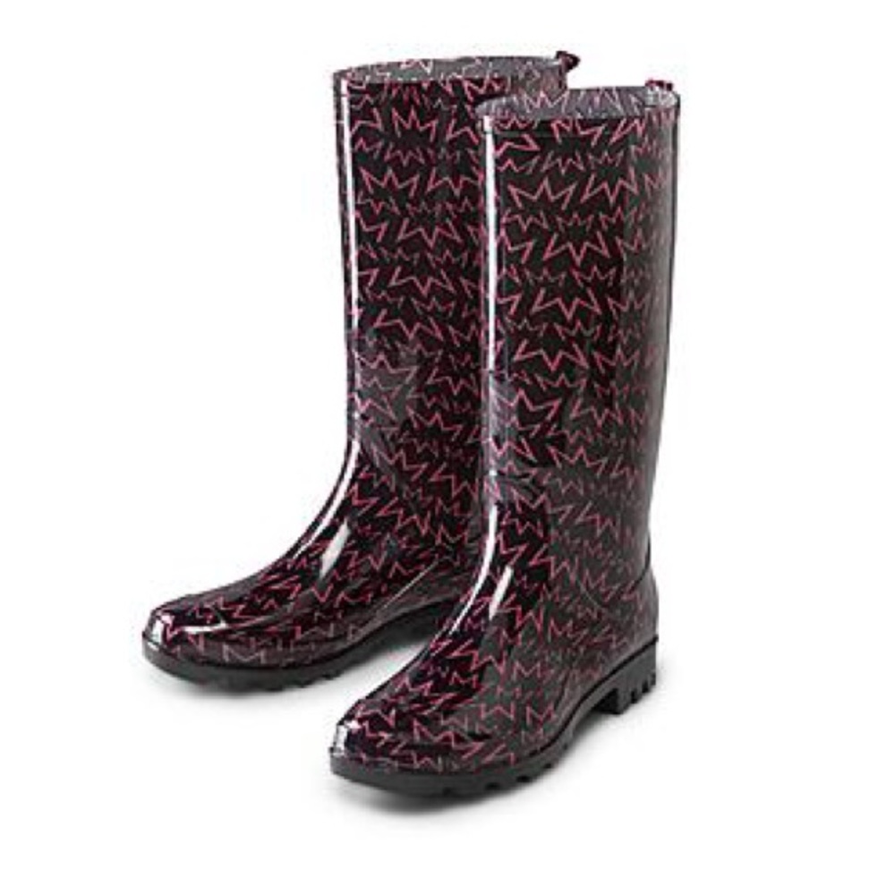 Nicki Minaj black & Pink Rain boots