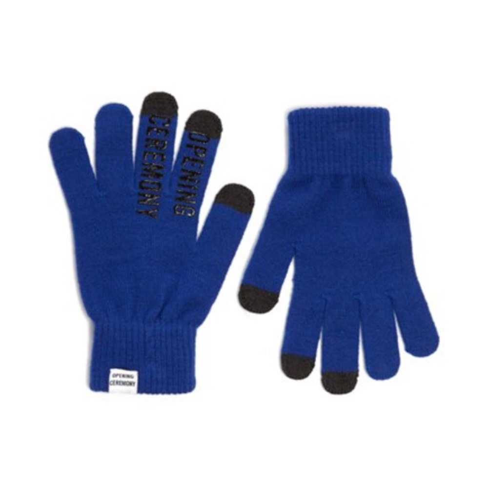 Opening ceremony Collegiate logo knit tech gloves