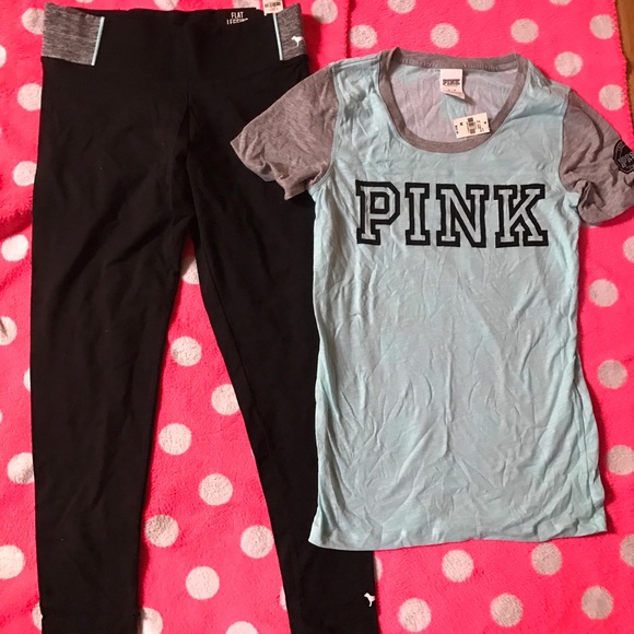 PINK Victoria's Secret Tops - Victoria's Secret Pink Tee & Legging, M, NWT