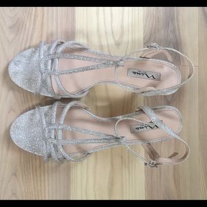 Silver heels great for formal events.