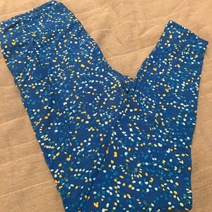 Lularoe OS Blue/Orange Leggings