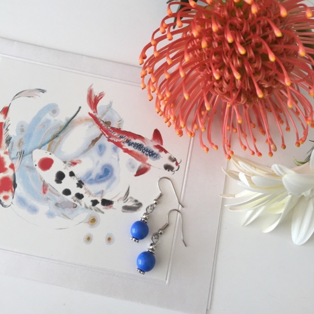 Seaside Cobalt Blue Earrings