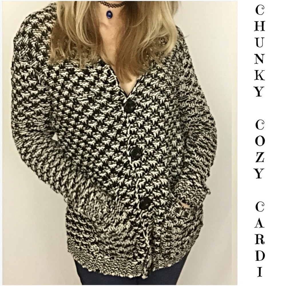 💥HOTSALE💥Chunky Cozy Cardi Pockets Button sold - Picture 4 of 7