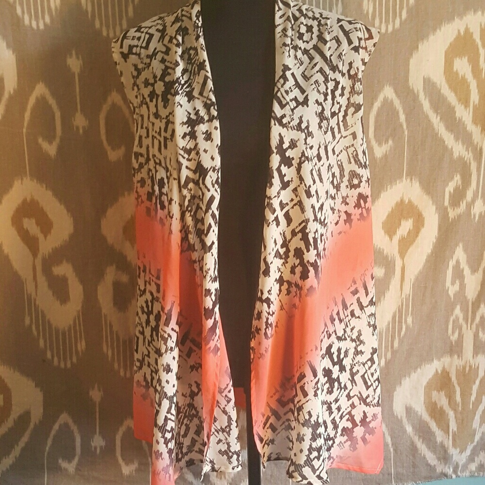 Sheer plus sized vest