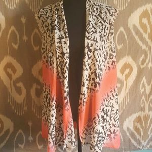 Sheer plus sized vest