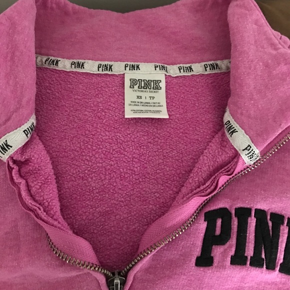 Victoria secret pink quarter zip sweatshirt - Picture 2 of 4