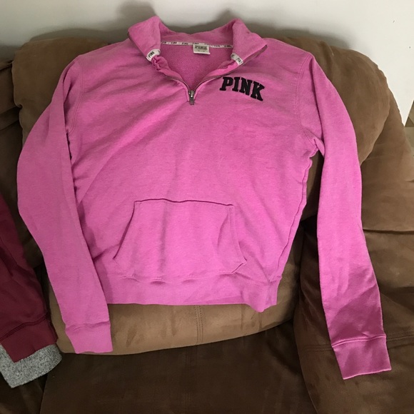 Victoria secret pink quarter zip sweatshirt - Picture 3 of 4