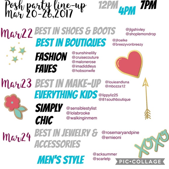 Posh Party Line Up 3.20-26.17 - Picture 2 of 3