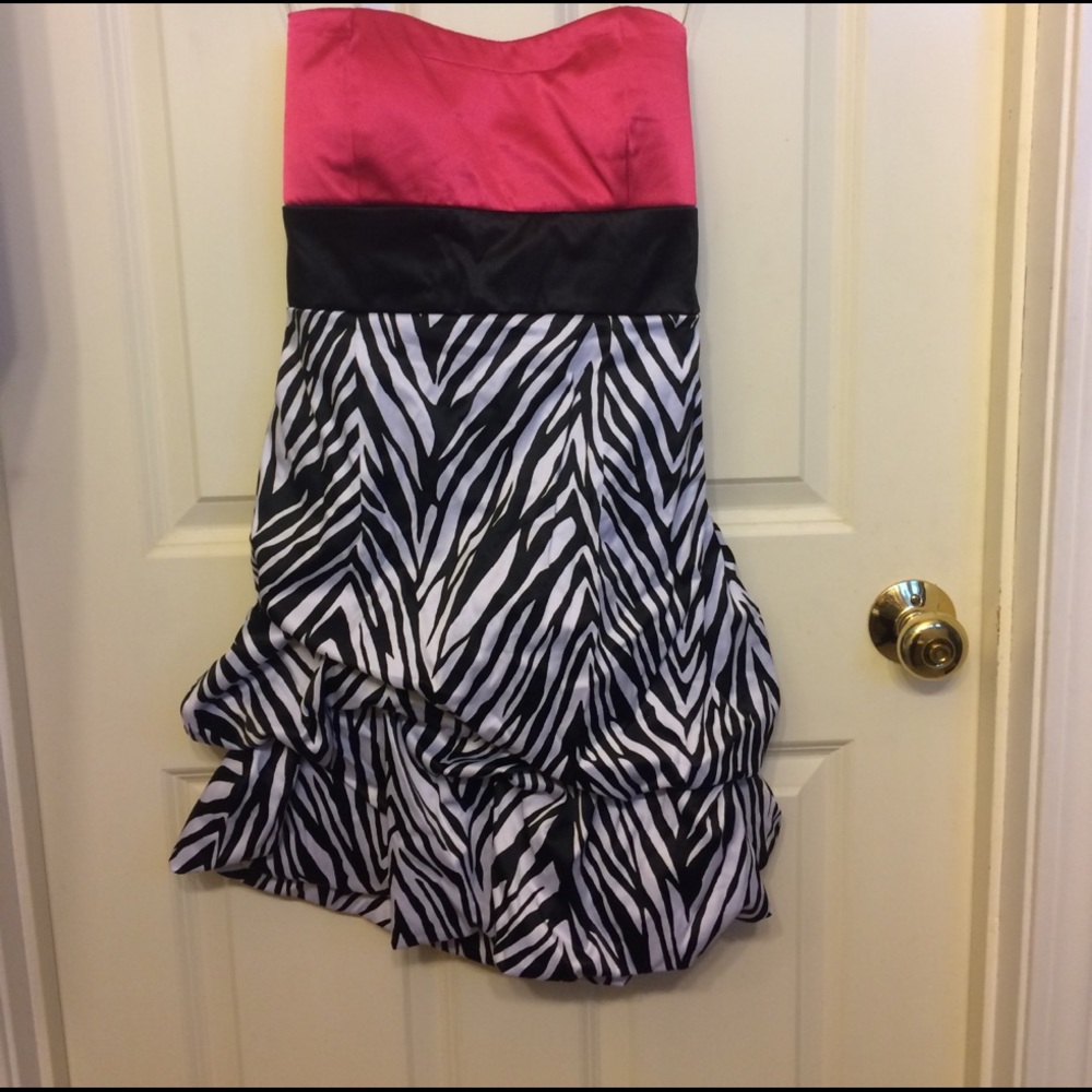 Strapless Zebra Dress