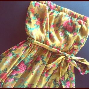 Charlotte Russe Strapless High-Low Floral Dress