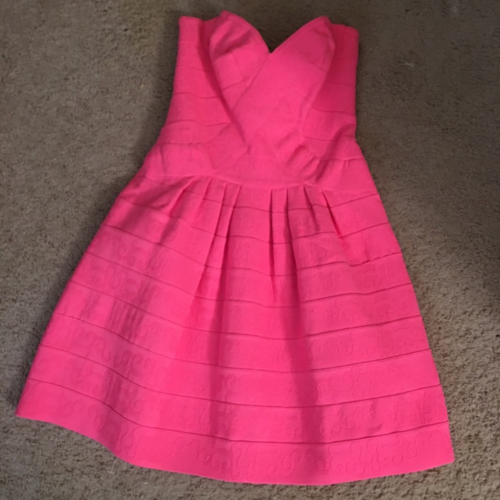 Wow couture - pink bandage dress.