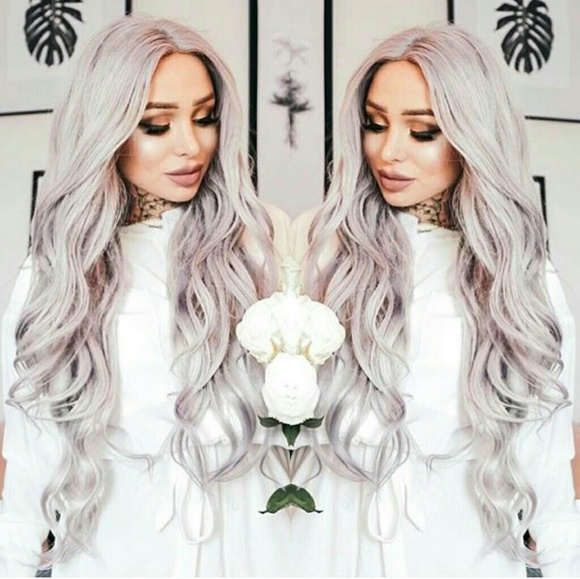 Silver White Lace Front Wig 22-24 inches!!