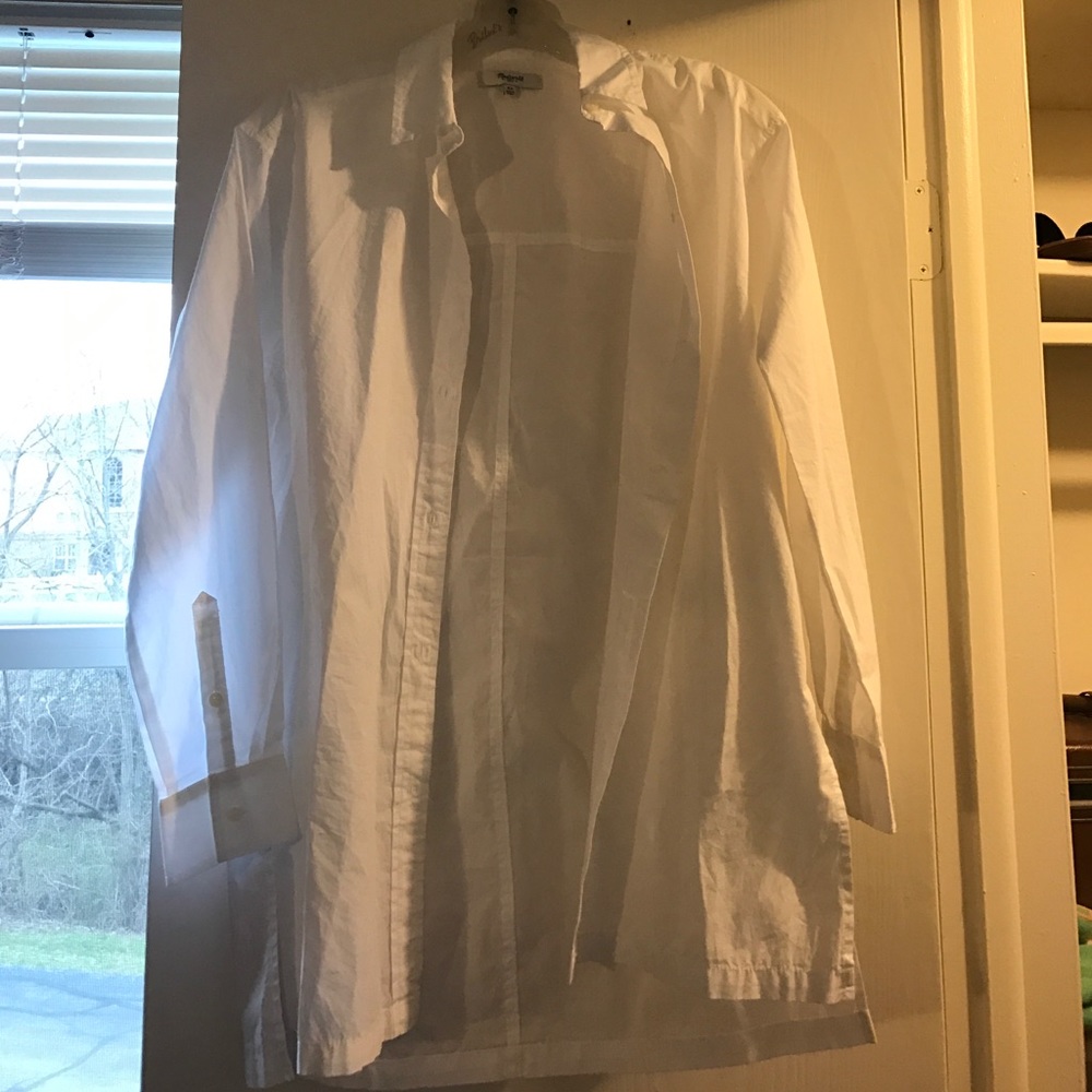 Madewell White boyfriend button down