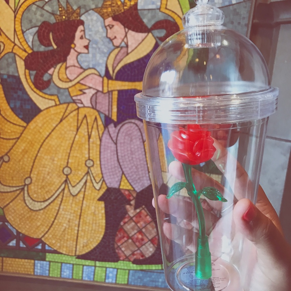 Beauty and the Beast Enchanted Rose Tumbler Cup