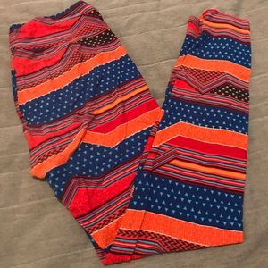 Lularoe OS Tribal Pattern Leggings