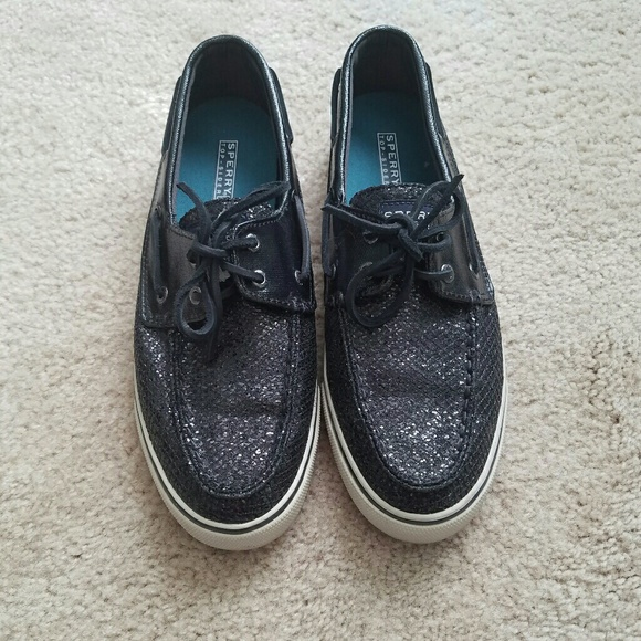 Sperry Shoes - EUC Black Sparkly Sperrys