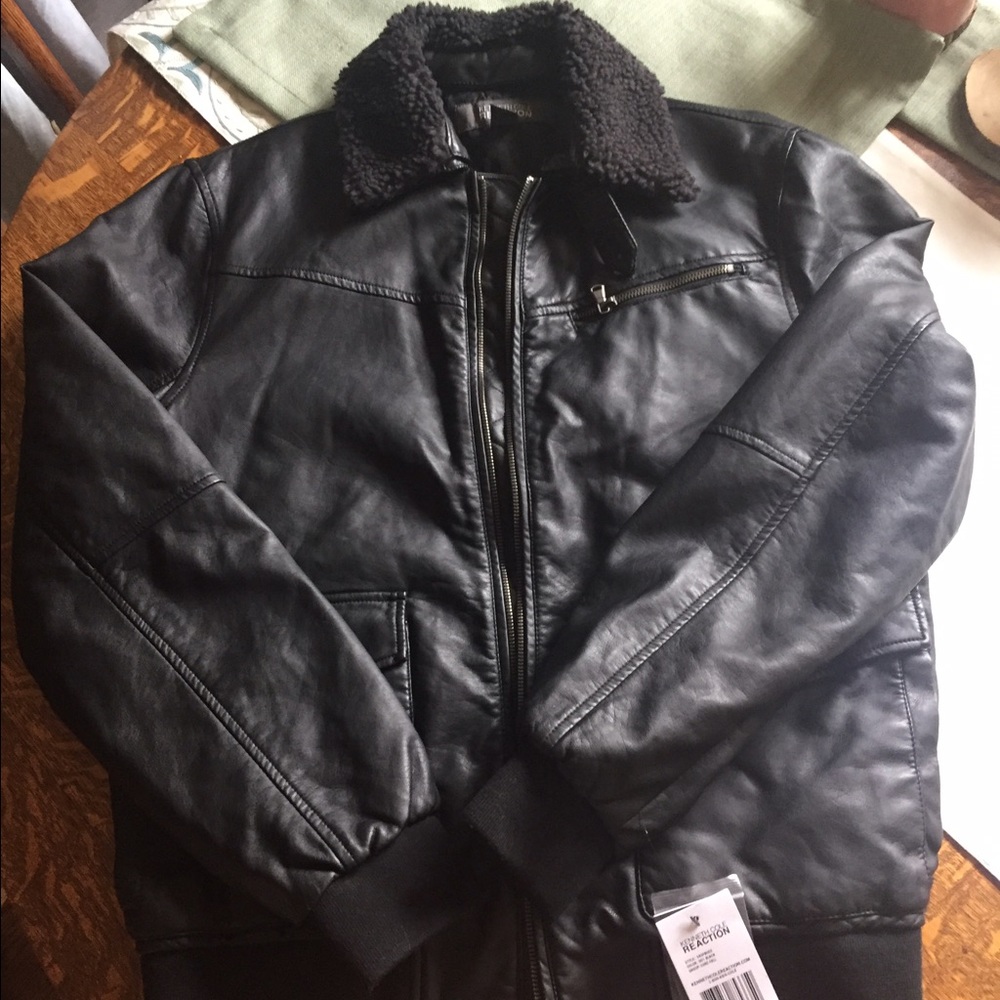 Kenneth Cole Leather bomber