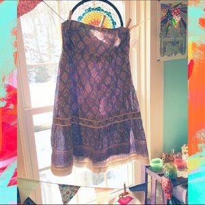 AE Boho Tribal Strapless Cover Up Dress