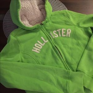 🍀 Kelly Green Hollister Zipper Hoodie 🍀